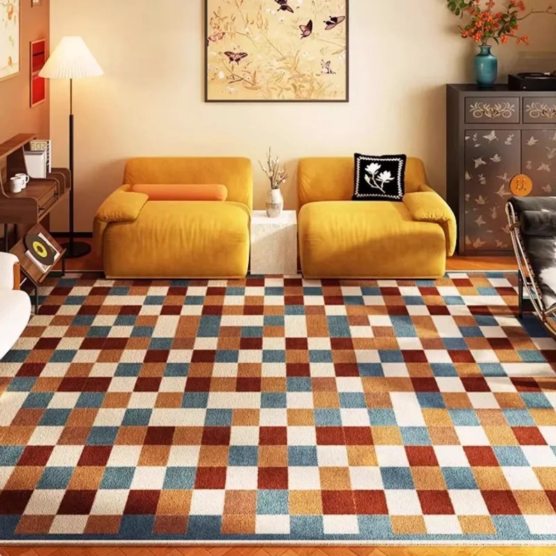 Home Textiles Plaid - Dywan do salonu w stylu koreańskim,
