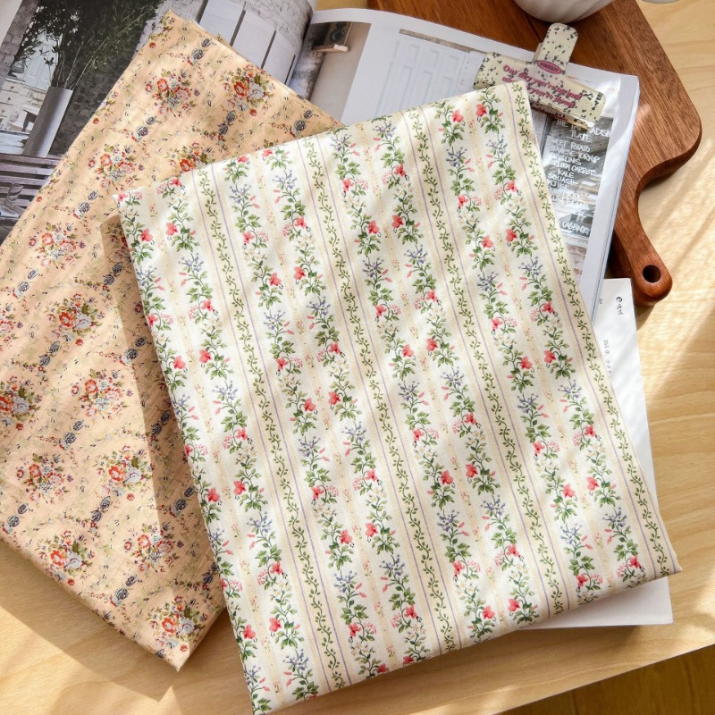 Home Textiles Plaid - Tkanina bawełniana w stylu vintage z