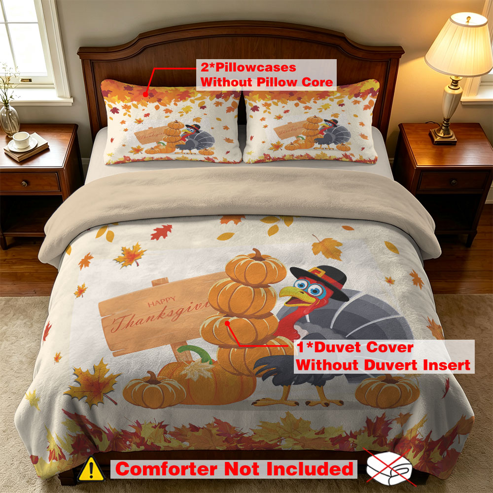 Duvet Insert White - 3-częściowy zestaw pościeli z weluru mlecznego