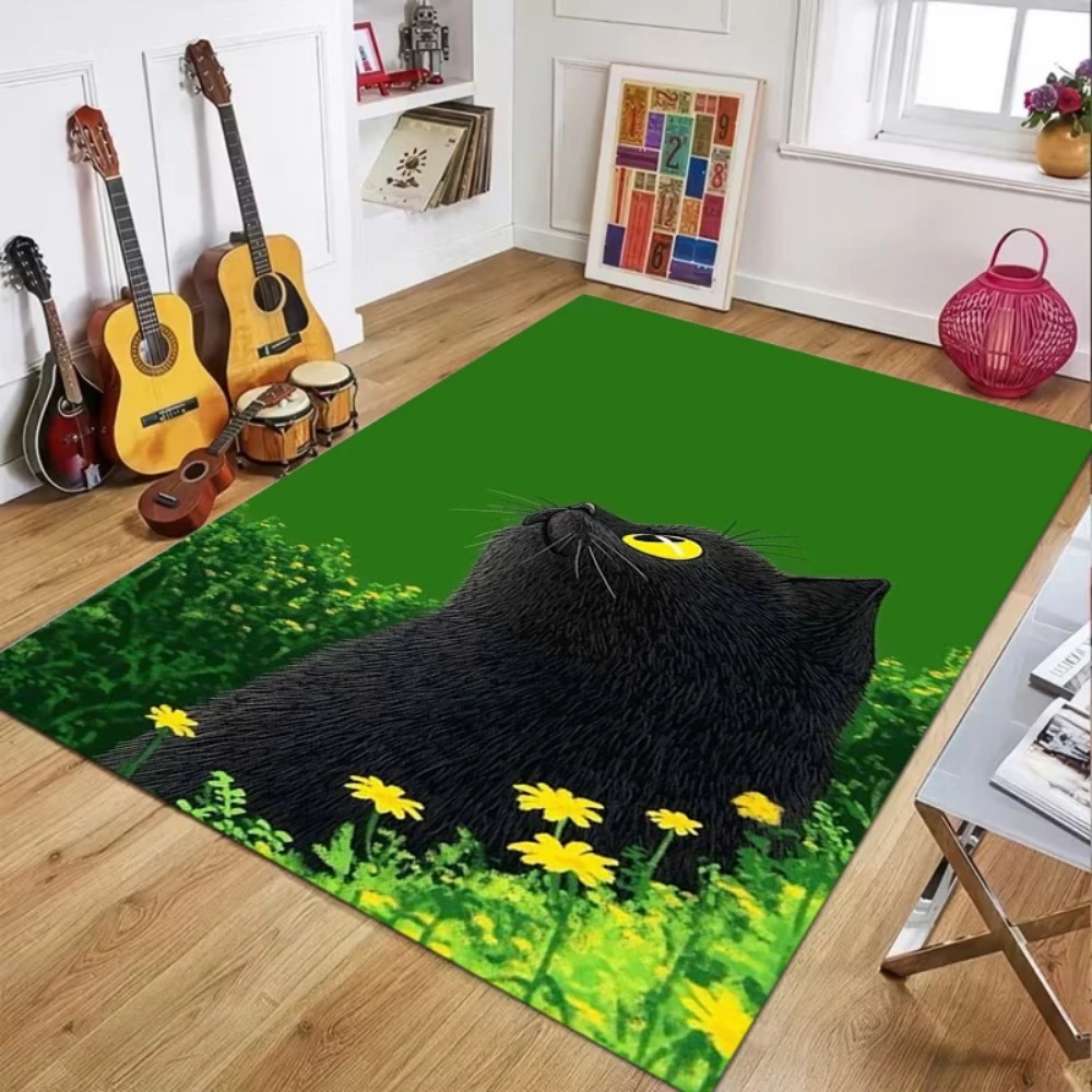 Home Textiles Rug - Urocza mata podłogowa z nadrukiem kota
