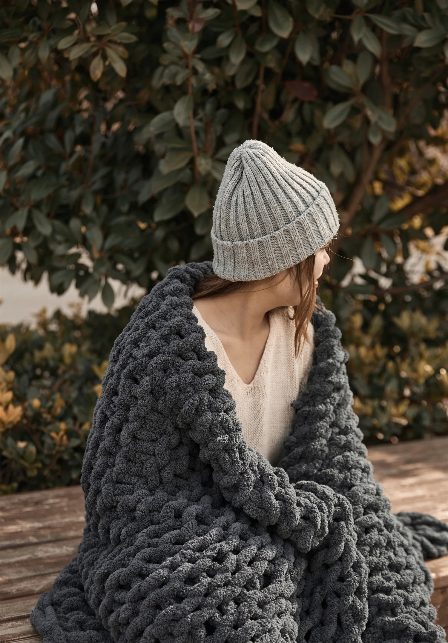 Ręcznie robiony gruby koc z dz – Throw Blanket Chunky Knit recenzja i cena