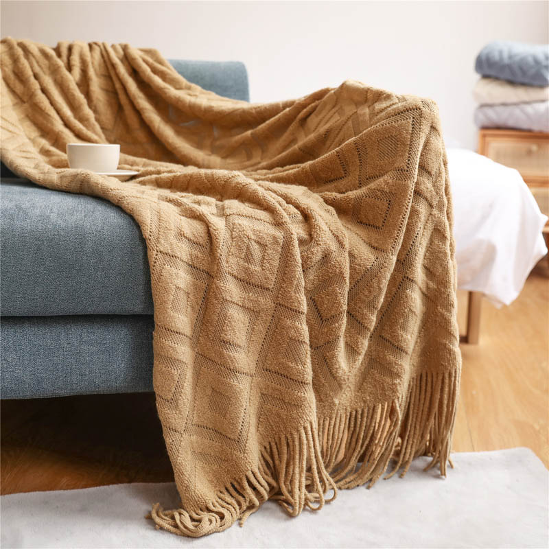 Koc na łóżko Nordic dzianinowa – Throw Blanket Chunky Knit recenzja i cena