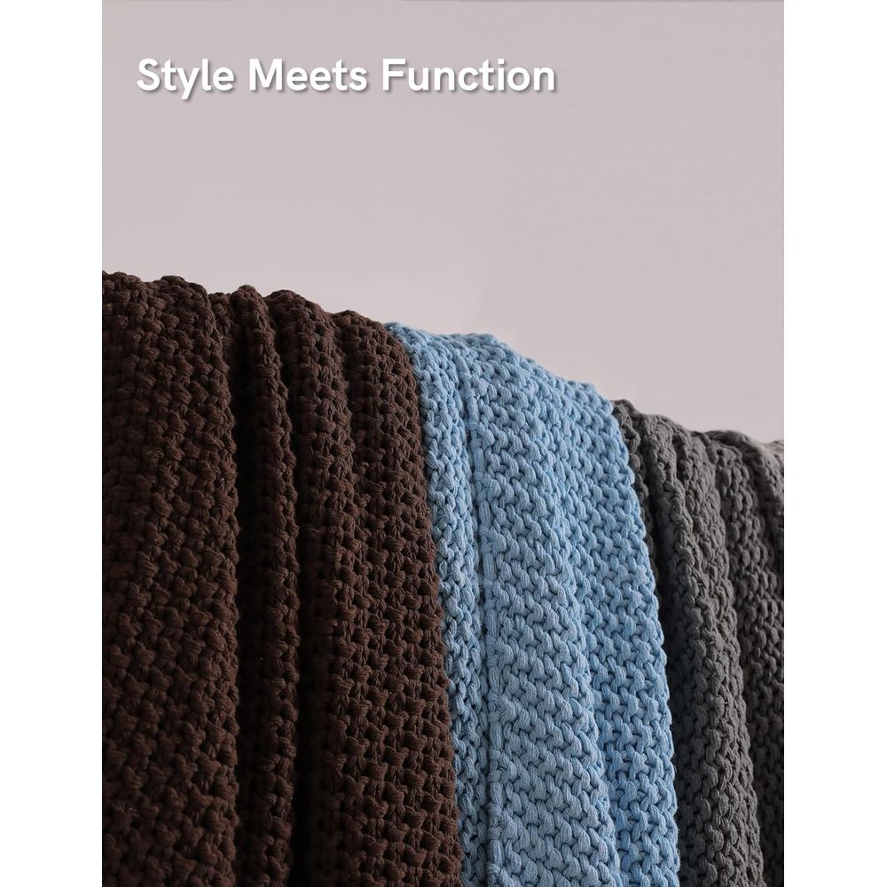 Gruby bawełniany koc dziergany – Throw Blanket Chunky Knit recenzja i cena