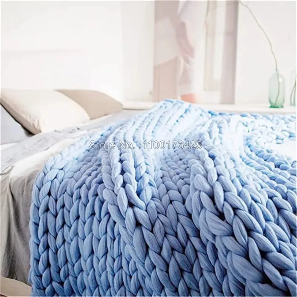 Szary Miękki Dzianinowy Koc Zi – Throw Blanket Chunky Knit recenzja i cena