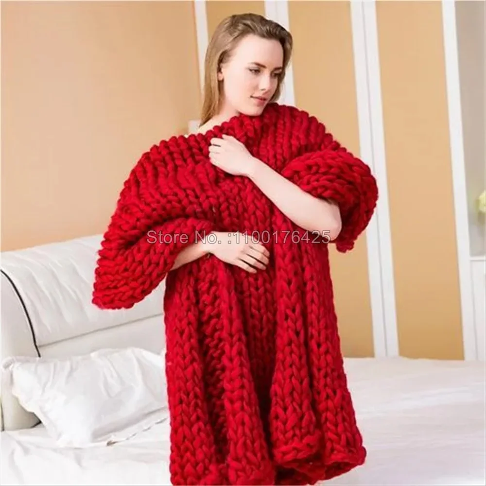 Szary Miękki Dzianinowy Koc Zi – Throw Blanket Chunky Knit recenzja i cena