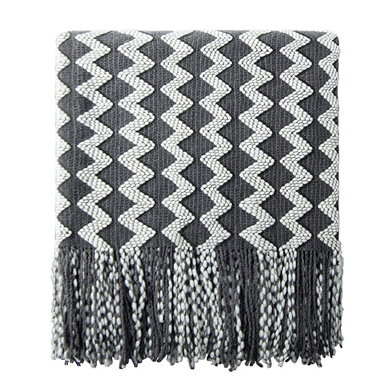 Koce dziergane szare o wymiara – Throw Blanket Chunky Knit recenzja i cena