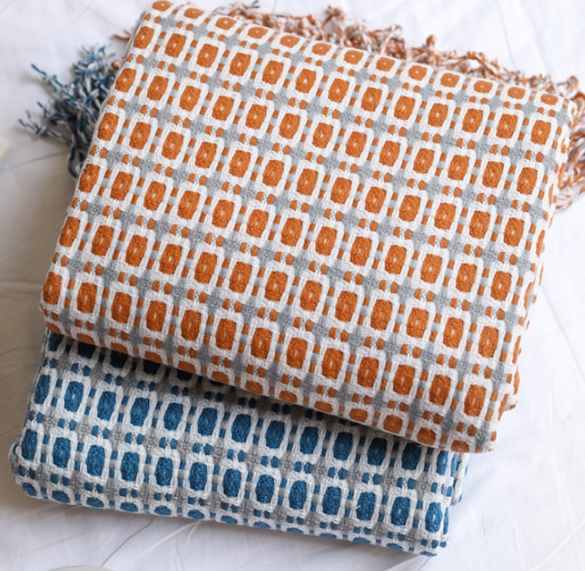 Musztardowy żółty nordycki dzi – Throw Blanket Chunky Knit recenzja i cena