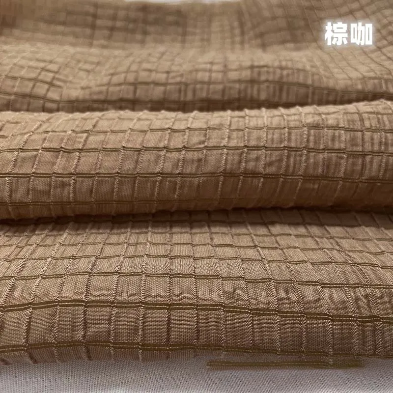 Kremowo-żółta tkanina w kratę, – Home Textiles And Decor recenzja i cena