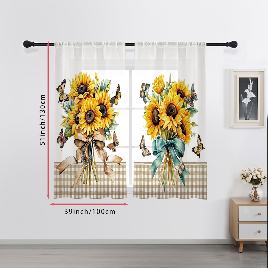 2 szt. Przezroczyste zasłony z – Home Textiles Plaid recenzja i cena