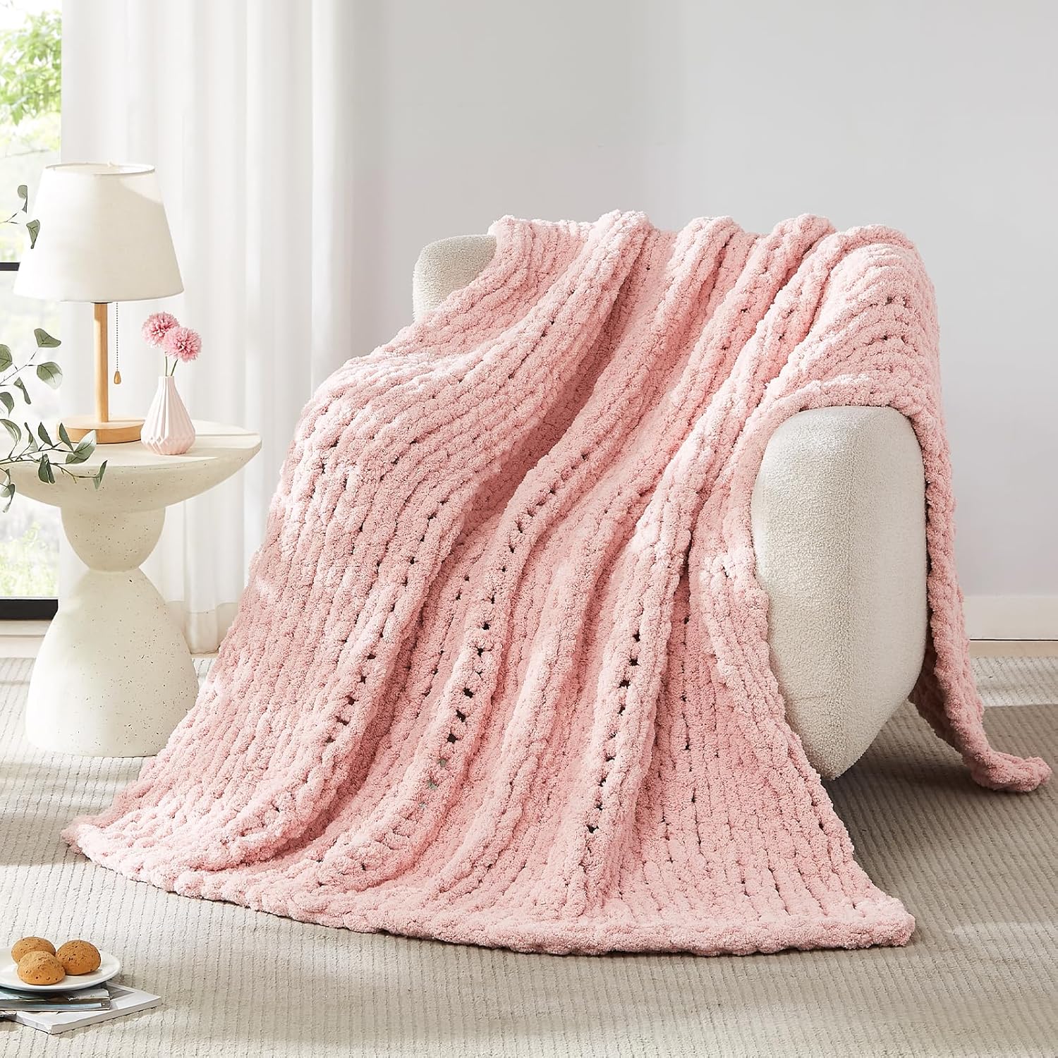 Chunky Knit Blanket Throw Chen – Throw Blanket Chunky Knit recenzja i cena