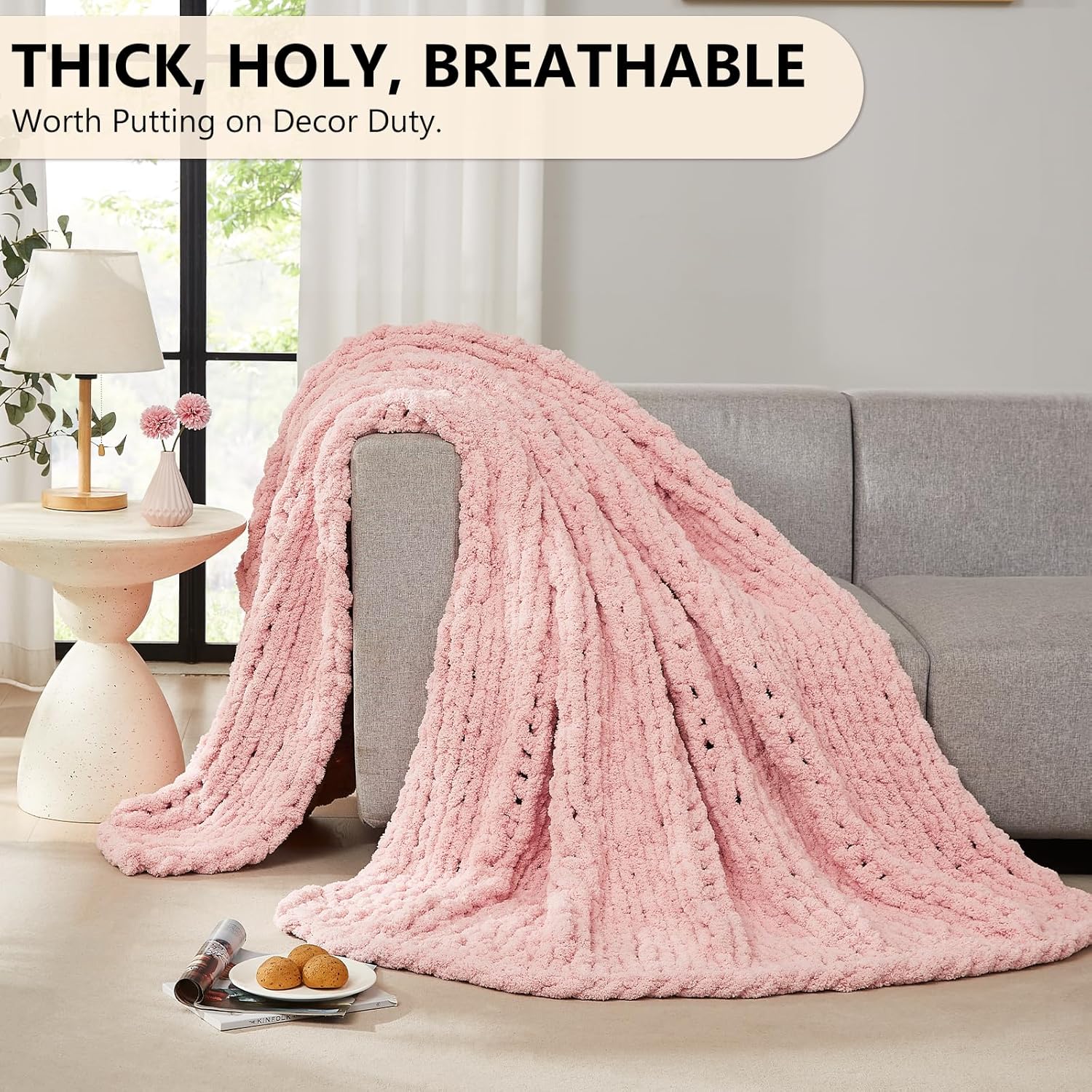 Chunky Knit Blanket Throw Chen – Throw Blanket Chunky Knit recenzja i cena