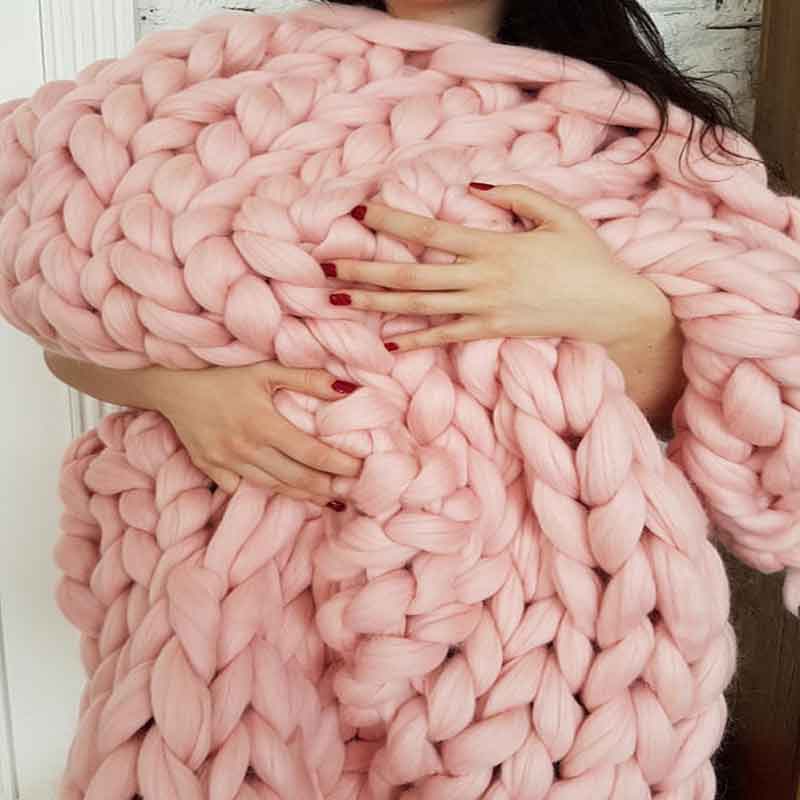 Moda masywny koc z dzianiny gr – Throw Blanket Chunky Knit recenzja i cena