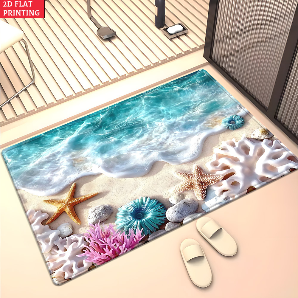 Dywanik 3D z motywem plaży, fa – Home Textiles Rug recenzja i cena