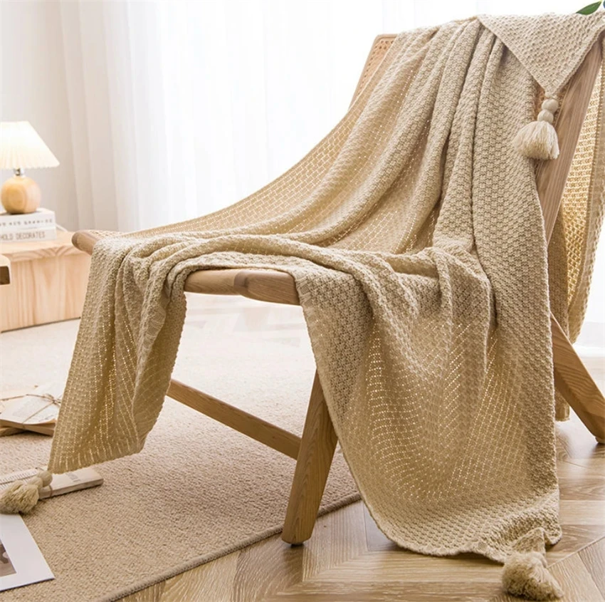 Nordyckie koce na łóżko, sofę, – Throw Blanket Chunky Knit recenzja i cena