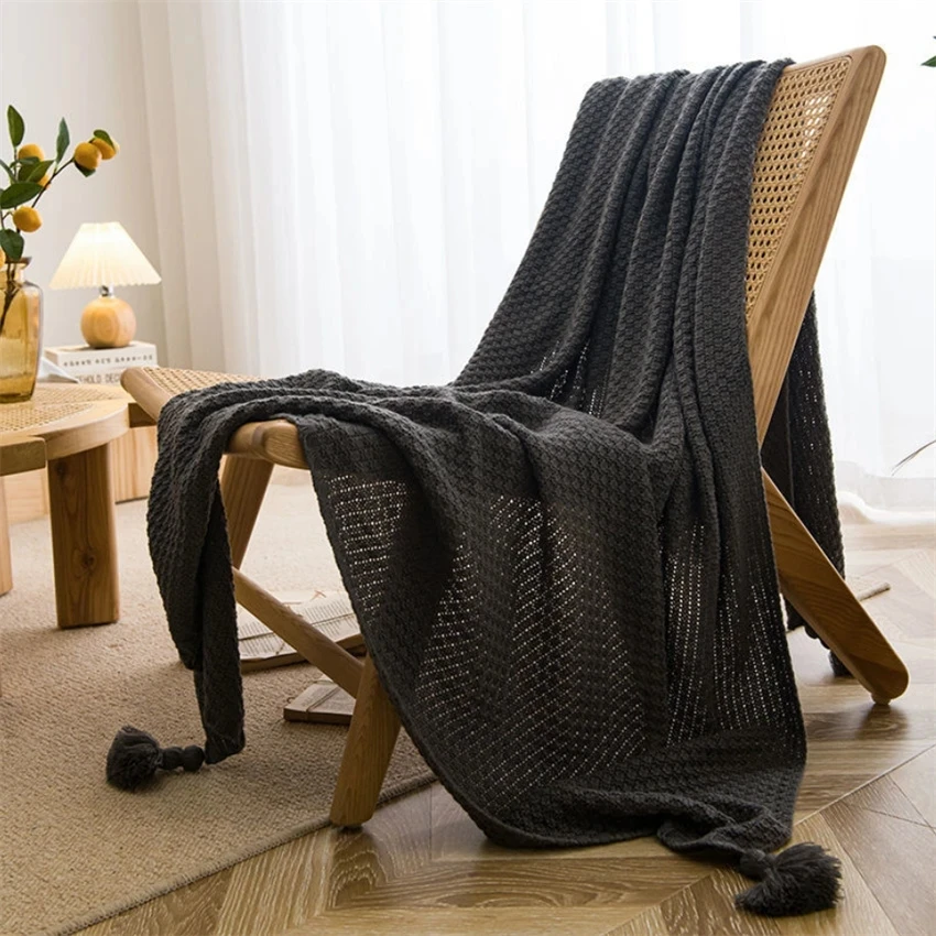 Nordyckie koce na łóżko, sofę, – Throw Blanket Chunky Knit recenzja i cena