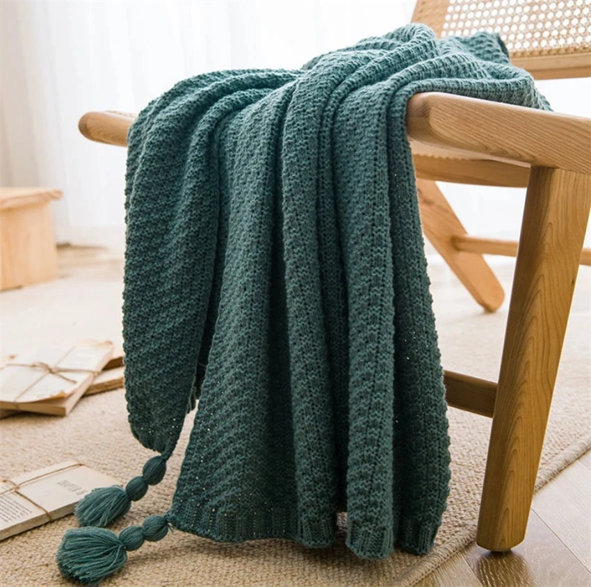 Nordyckie koce na łóżko, sofę, – Throw Blanket Chunky Knit recenzja i cena