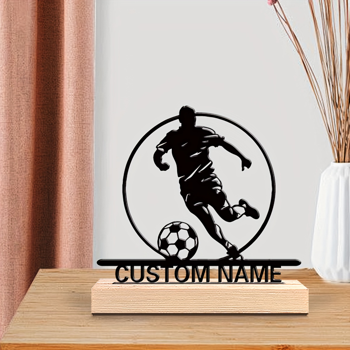 Metalowa statuetka piłkarza z  – Home Textiles Products recenzja i cena