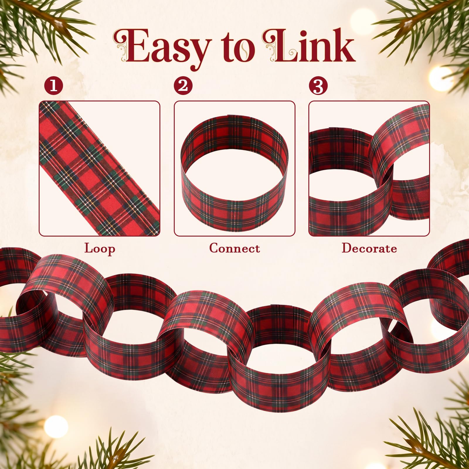 Czerwono-czarna girlanda z pap – Home Textiles Plaid recenzja i cena