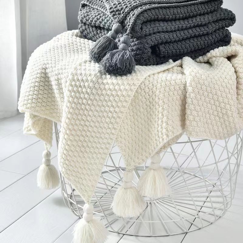 Koc w stylu nordyckim na łóżko – Throw Blanket Chunky Knit recenzja i cena
