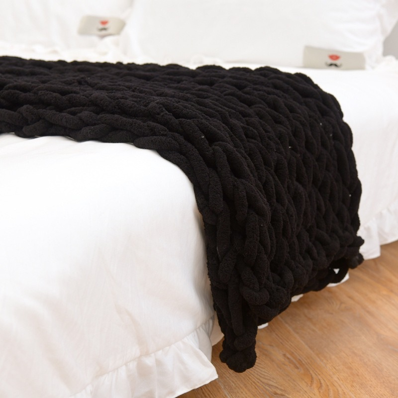 Ręcznie Robiony Gruby Koc z Gr – Throw Blanket Chunky Knit recenzja i cena