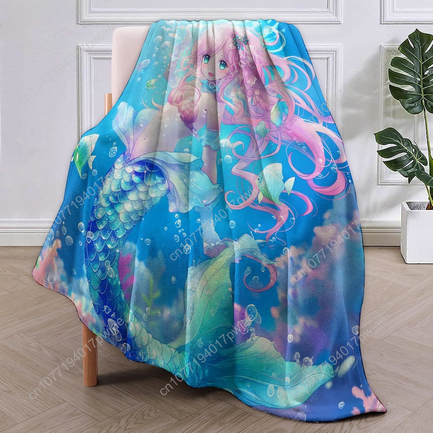 Uroczy koc syrenka, kreskówkow – Home Textiles And Decor recenzja i cena