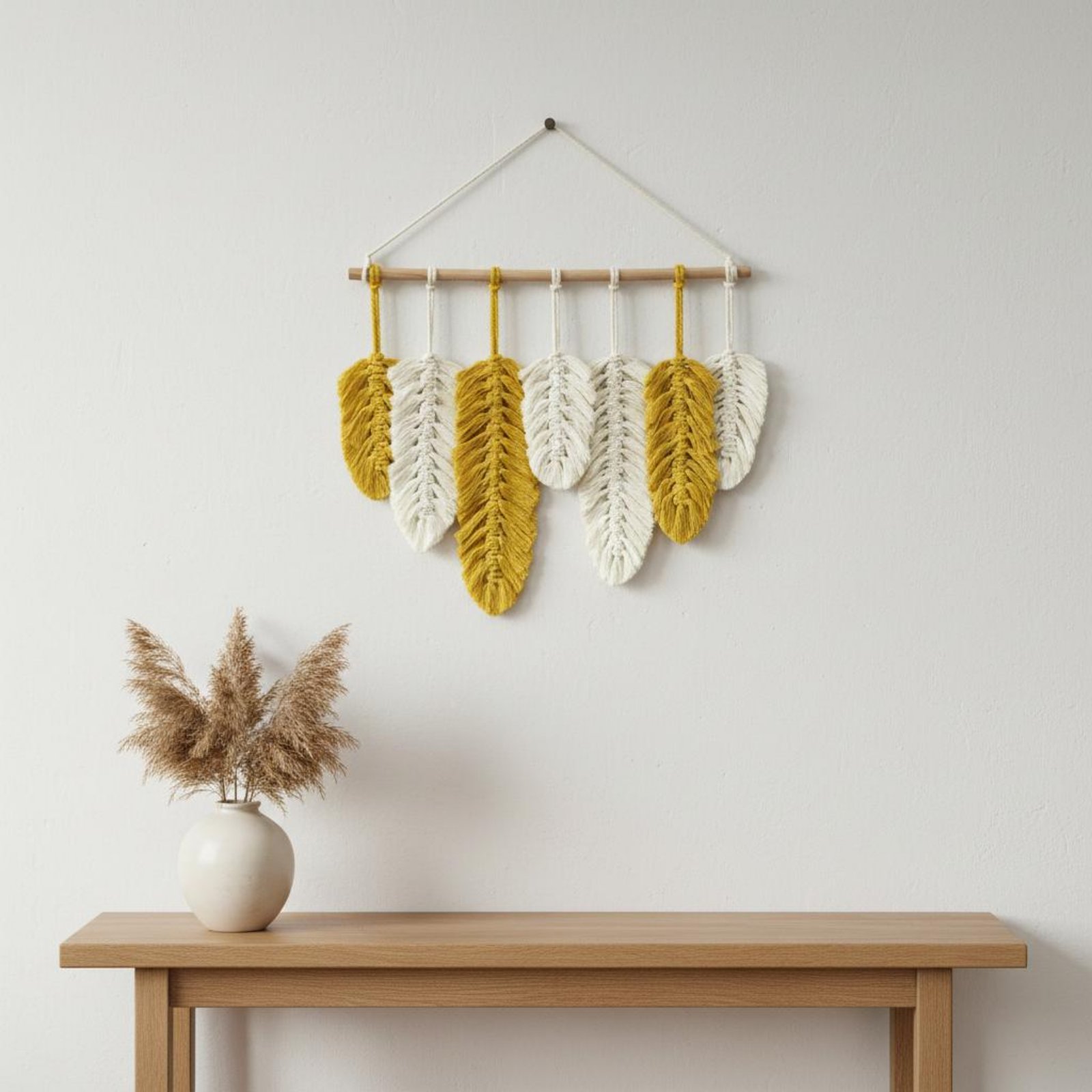 Makrama z piórami, ręcznie rob – Home Textiles And Decor recenzja i cena