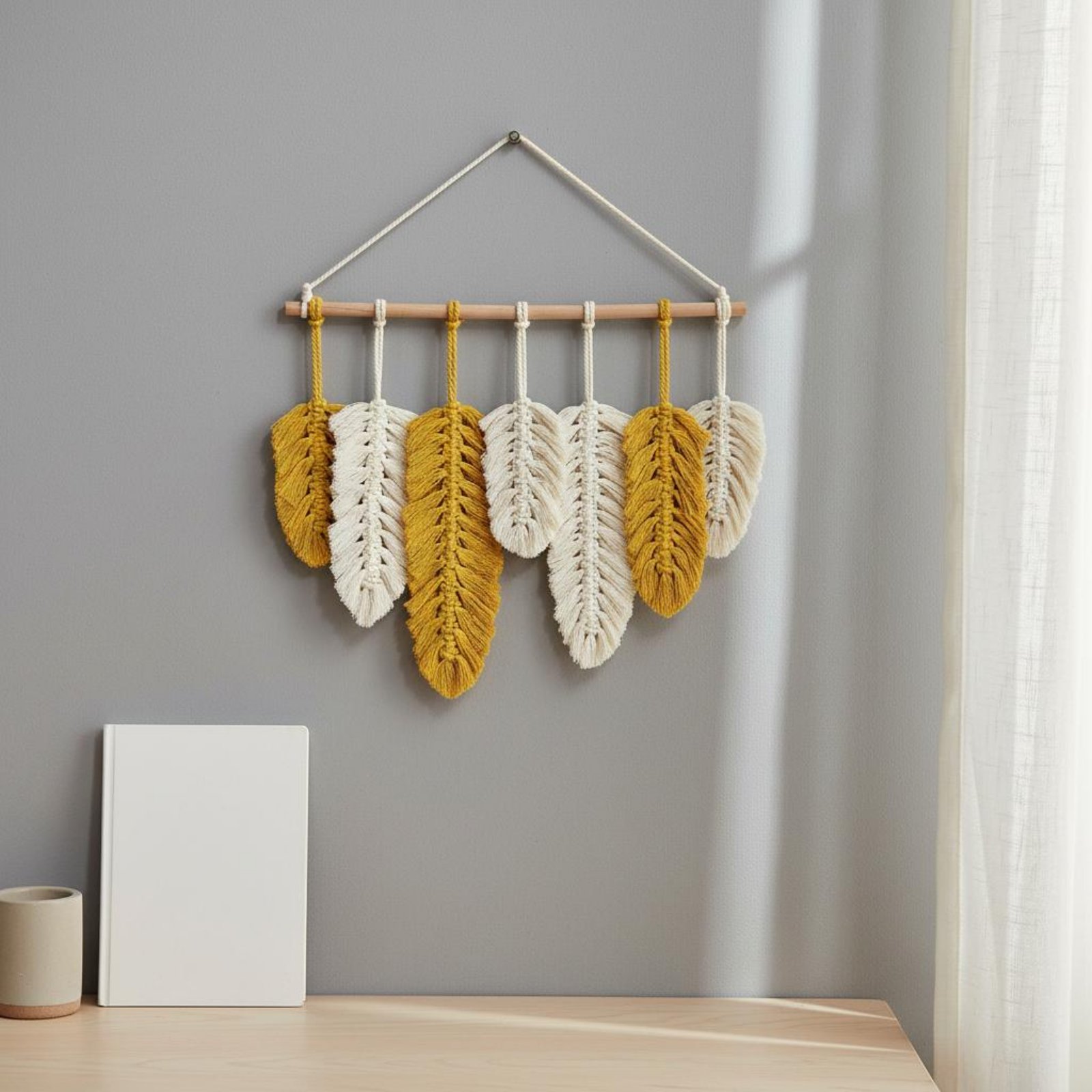 Makrama z piórami, ręcznie rob – Home Textiles And Decor recenzja i cena
