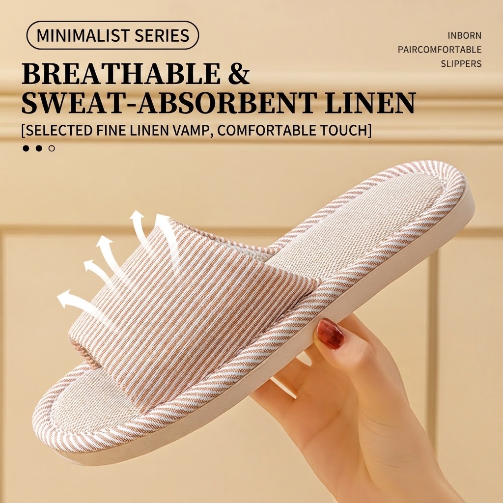 Oddychające lniane kapcie dams – Home And Textiles recenzja i cena