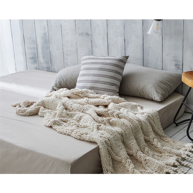 Gruby Koc Ręcznie Robiony z Fr – Throw Blanket Chunky Knit recenzja i cena